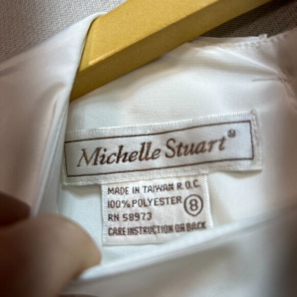 Vintage Michelle Stuart Women's Button Back Blouse Size 8 White Lightweight - Picture 3 of 12